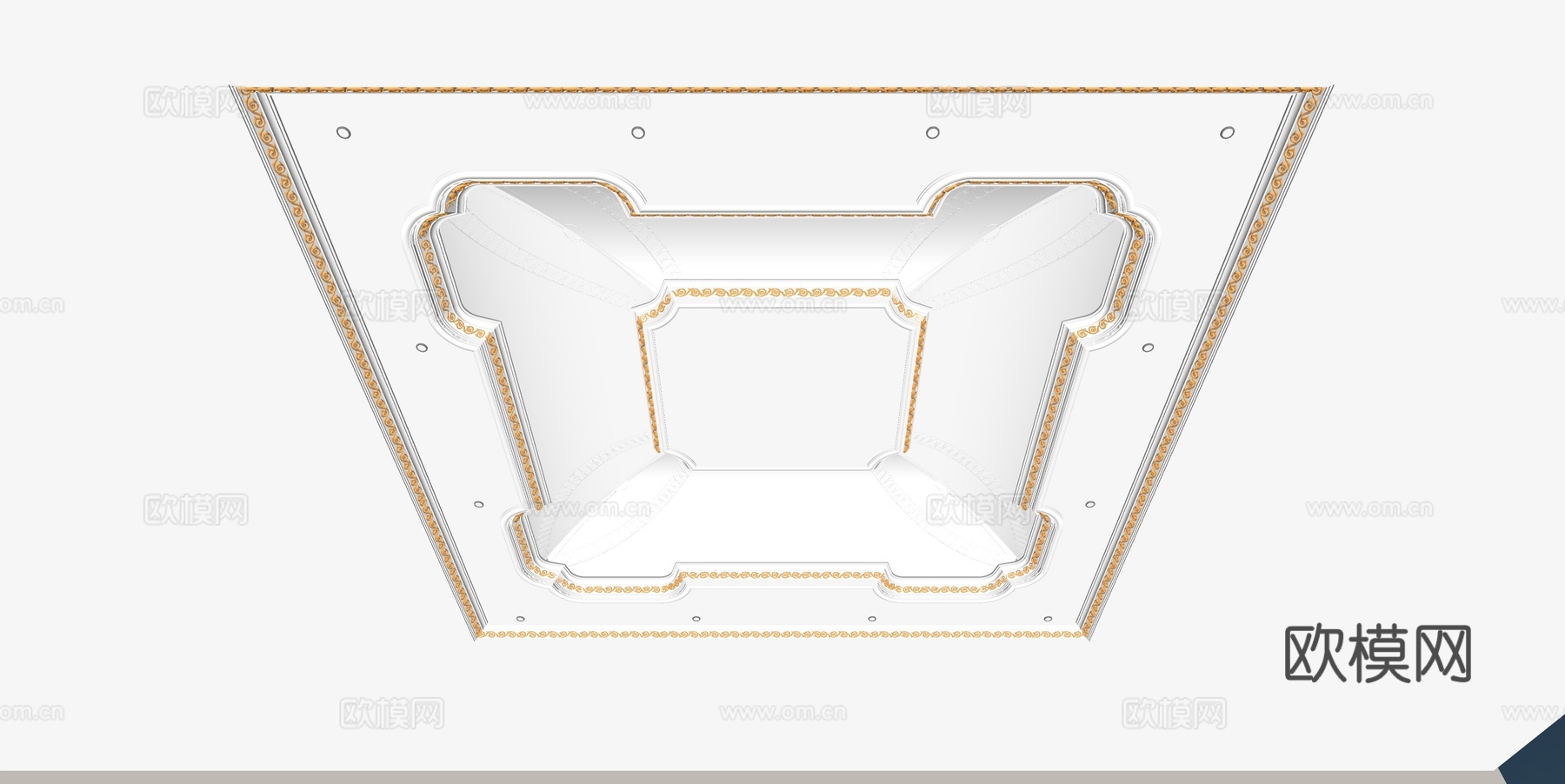 欧式天花吊顶su模型