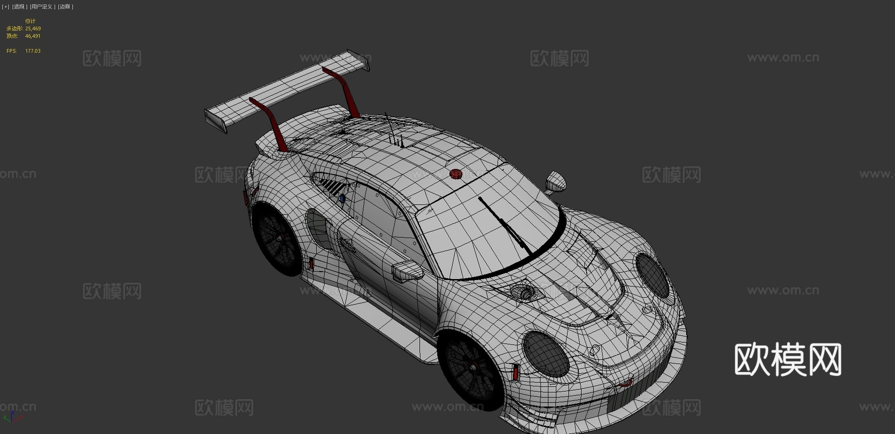 保时捷赛车3d模型