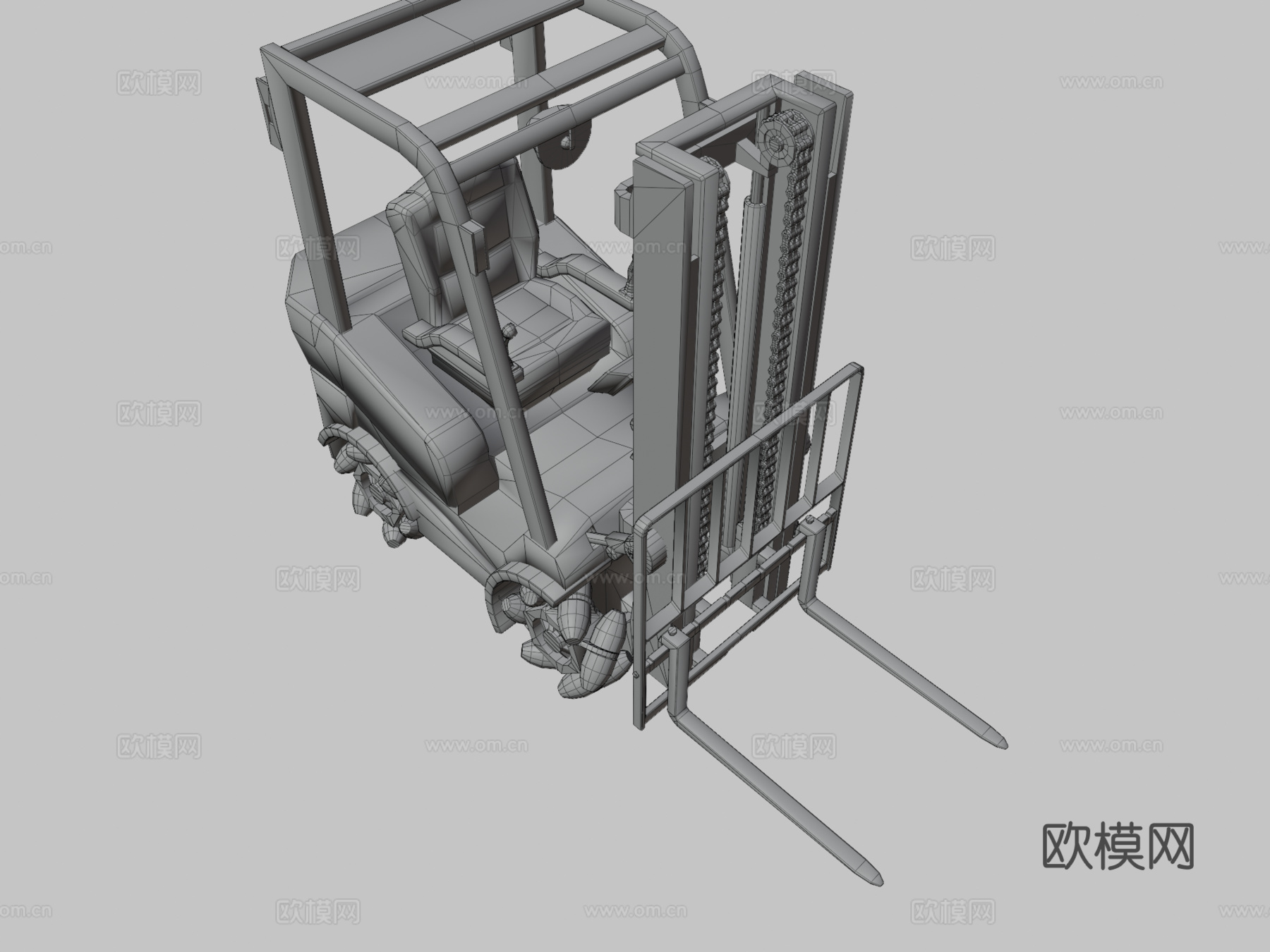 电动叉车3d模型