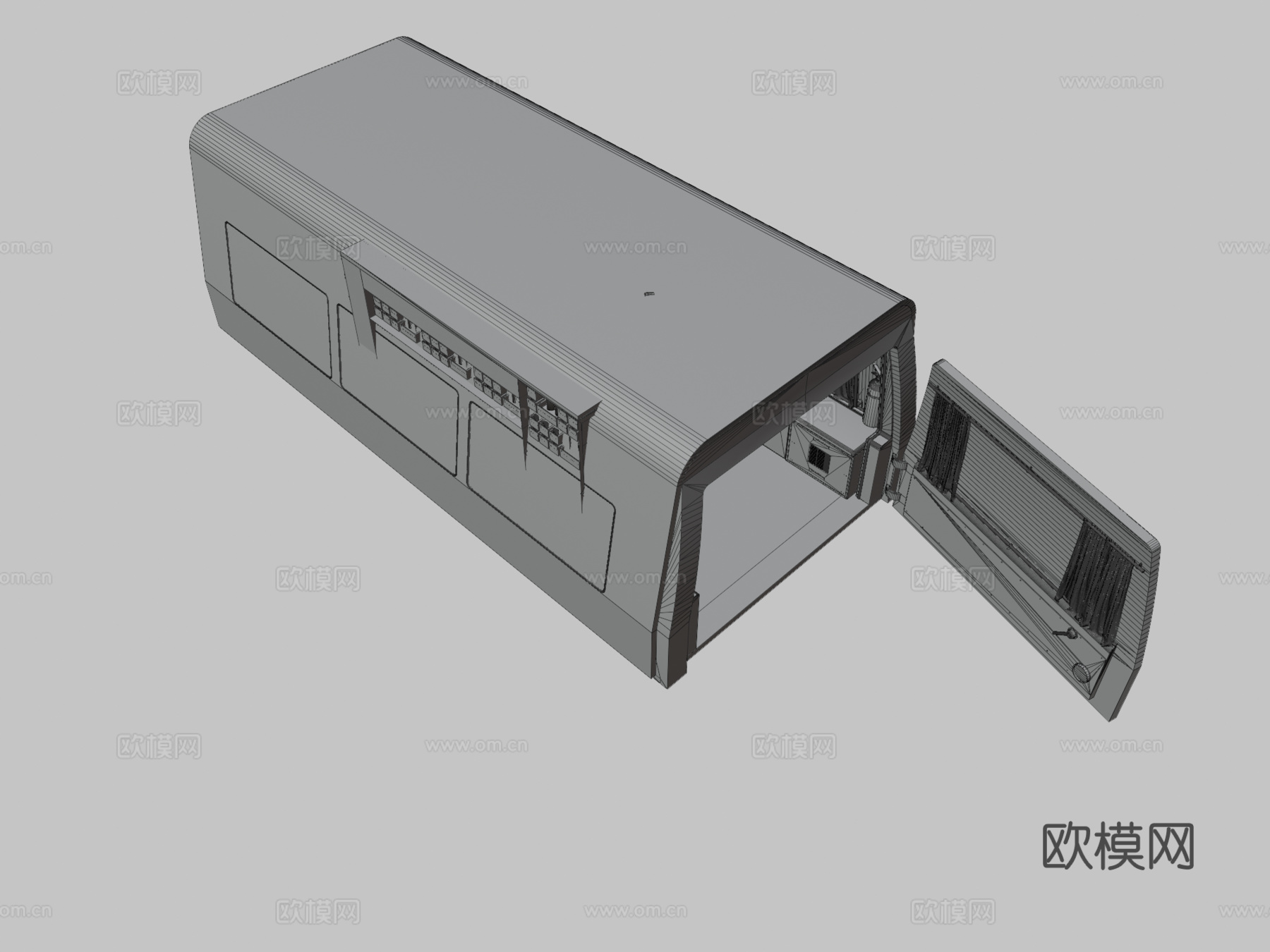 救护车有内饰3d模型