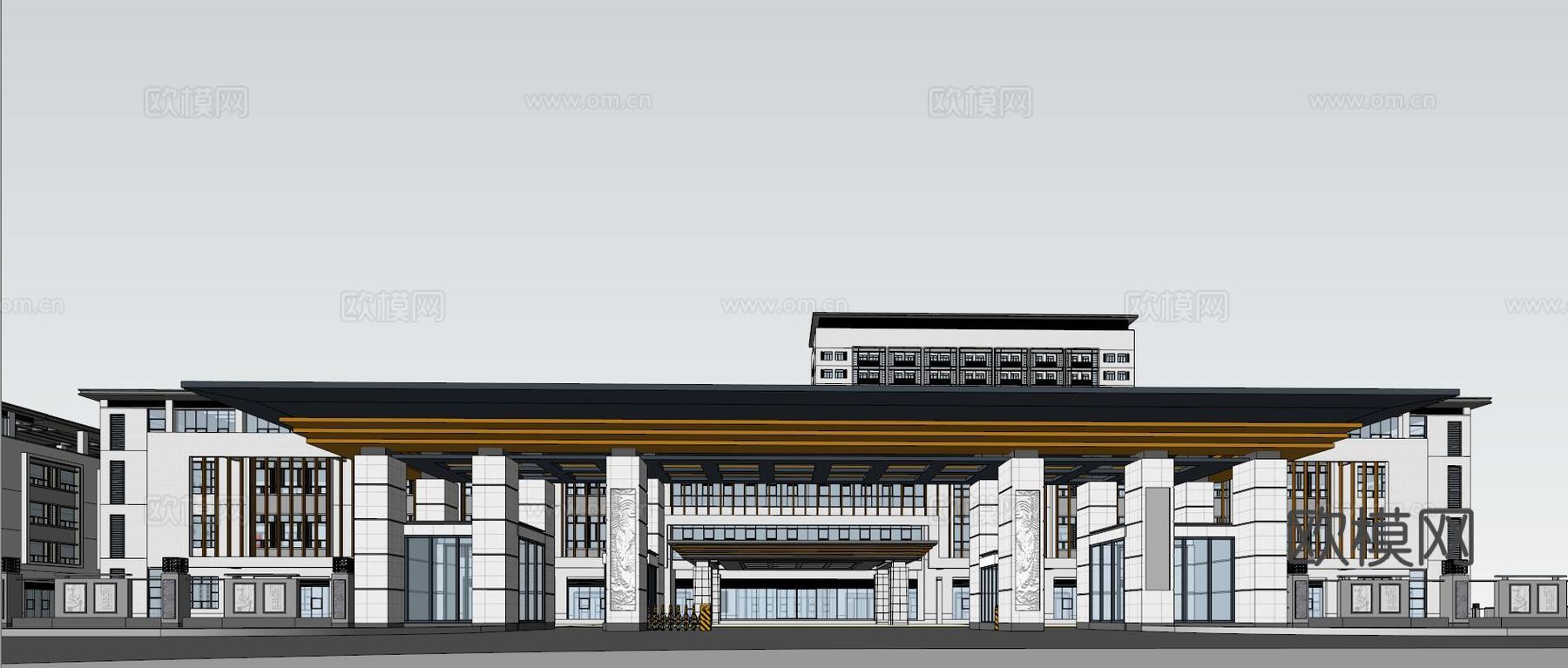 现代医院 医疗建筑su模型