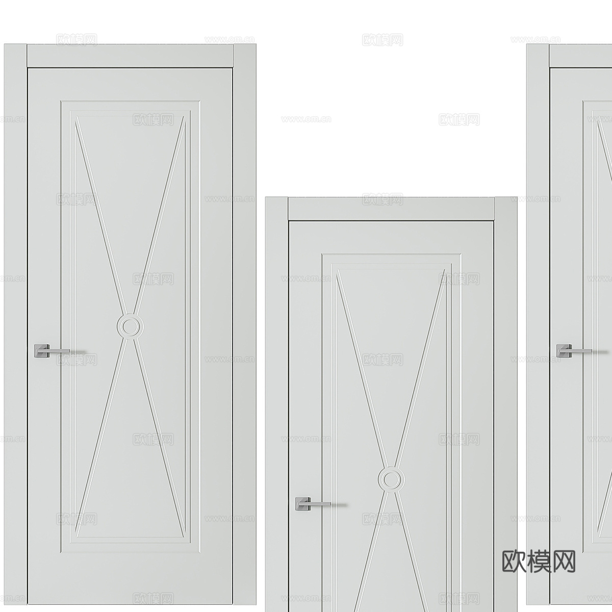 现代房门 卧室门 单开门3d模型