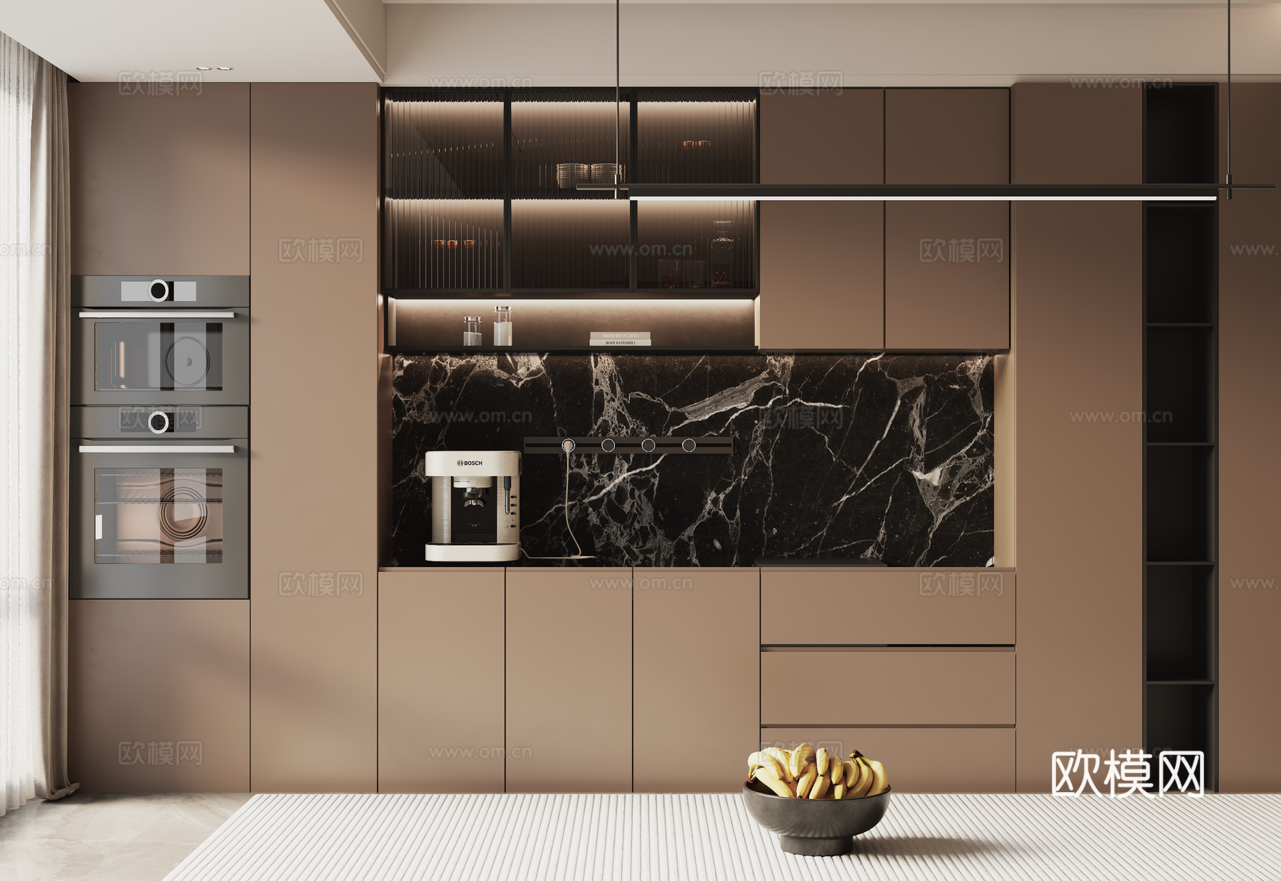 意式餐边柜su模型