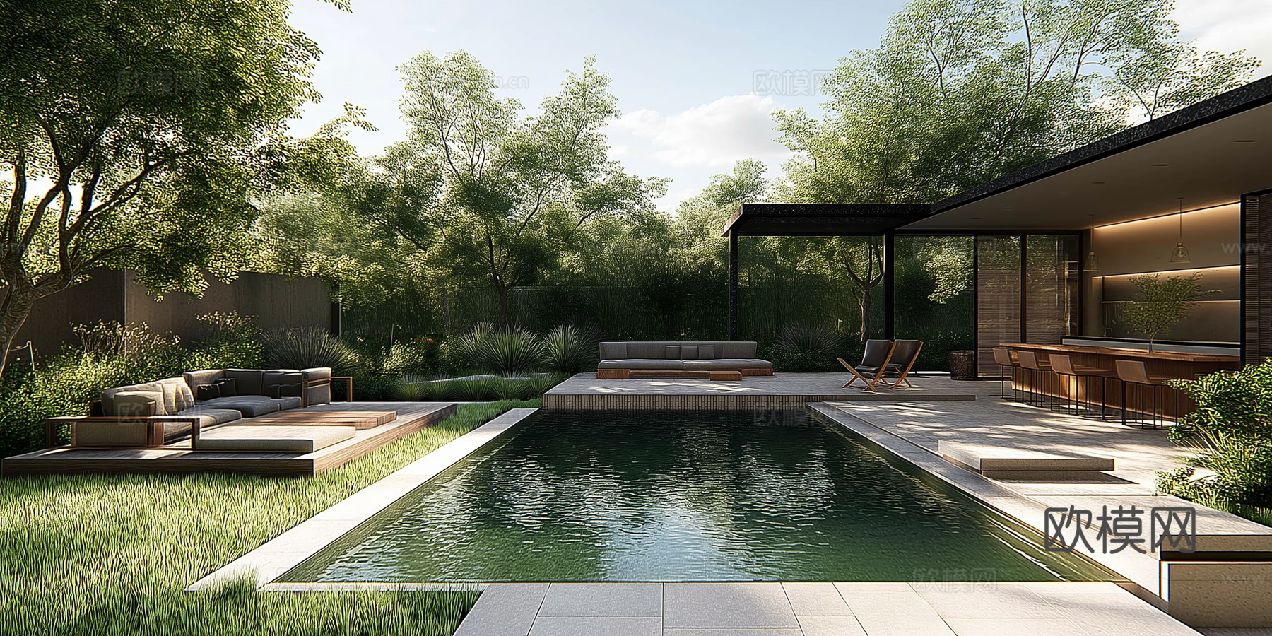 高清景观园林院子贴图下载