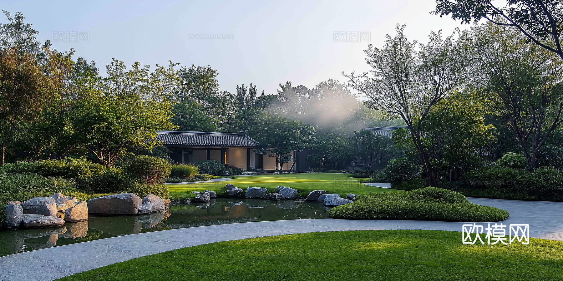 高清景观园林院子贴图下载