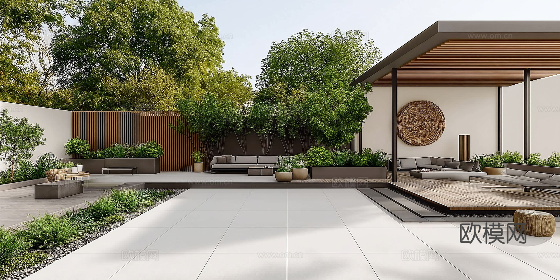 高清景观园林院子贴图下载