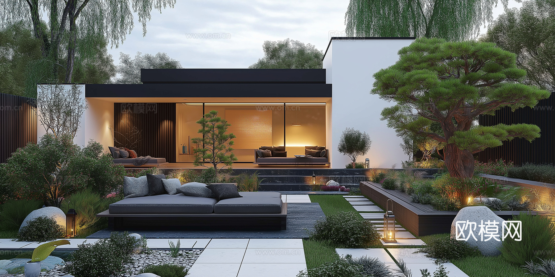 高清景观园林院子贴图下载