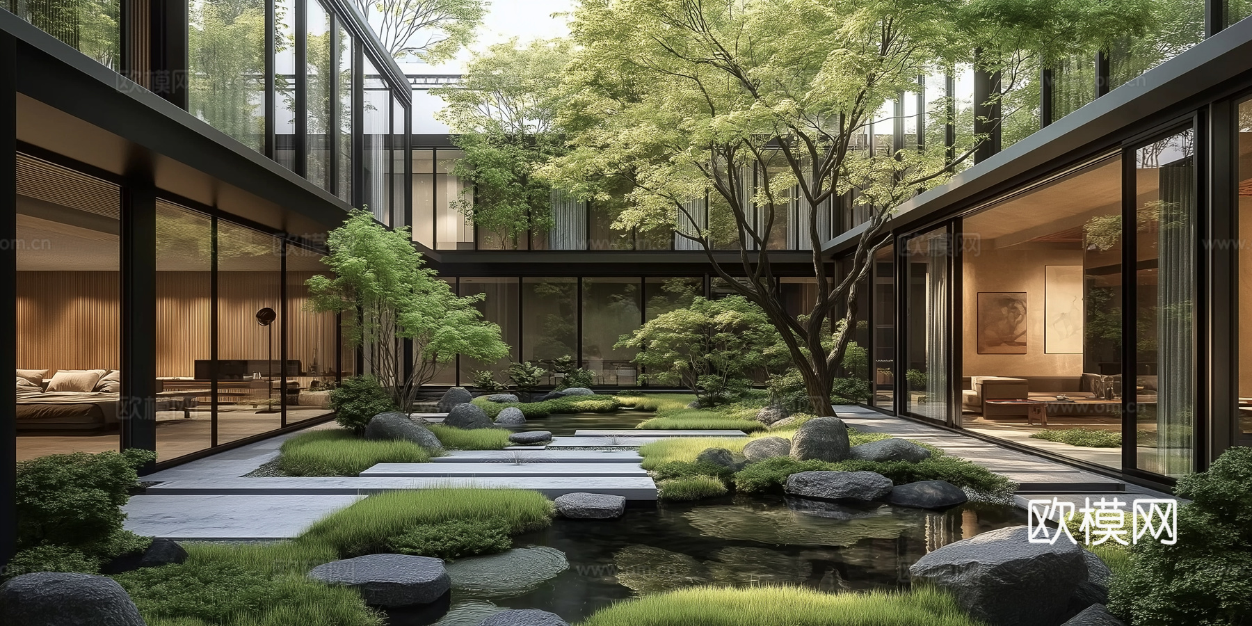 高清景观园林院子贴图下载