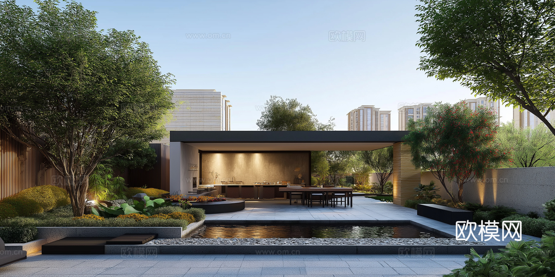 高清景观园林院子贴图下载