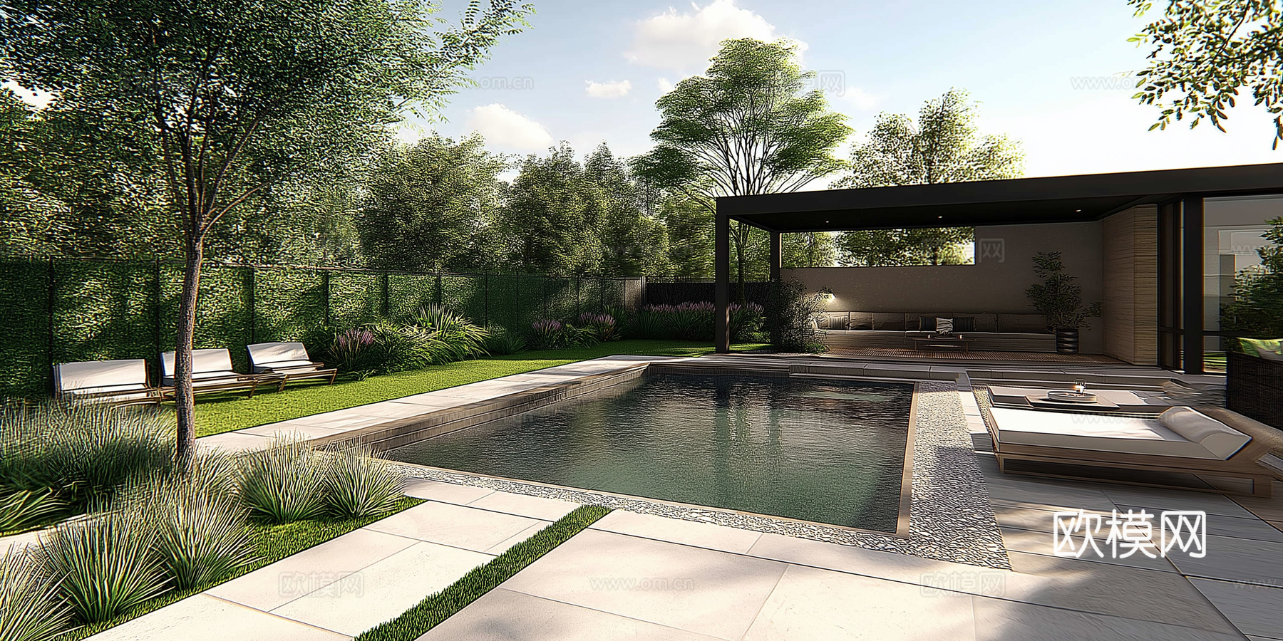 高清景观园林院子贴图下载