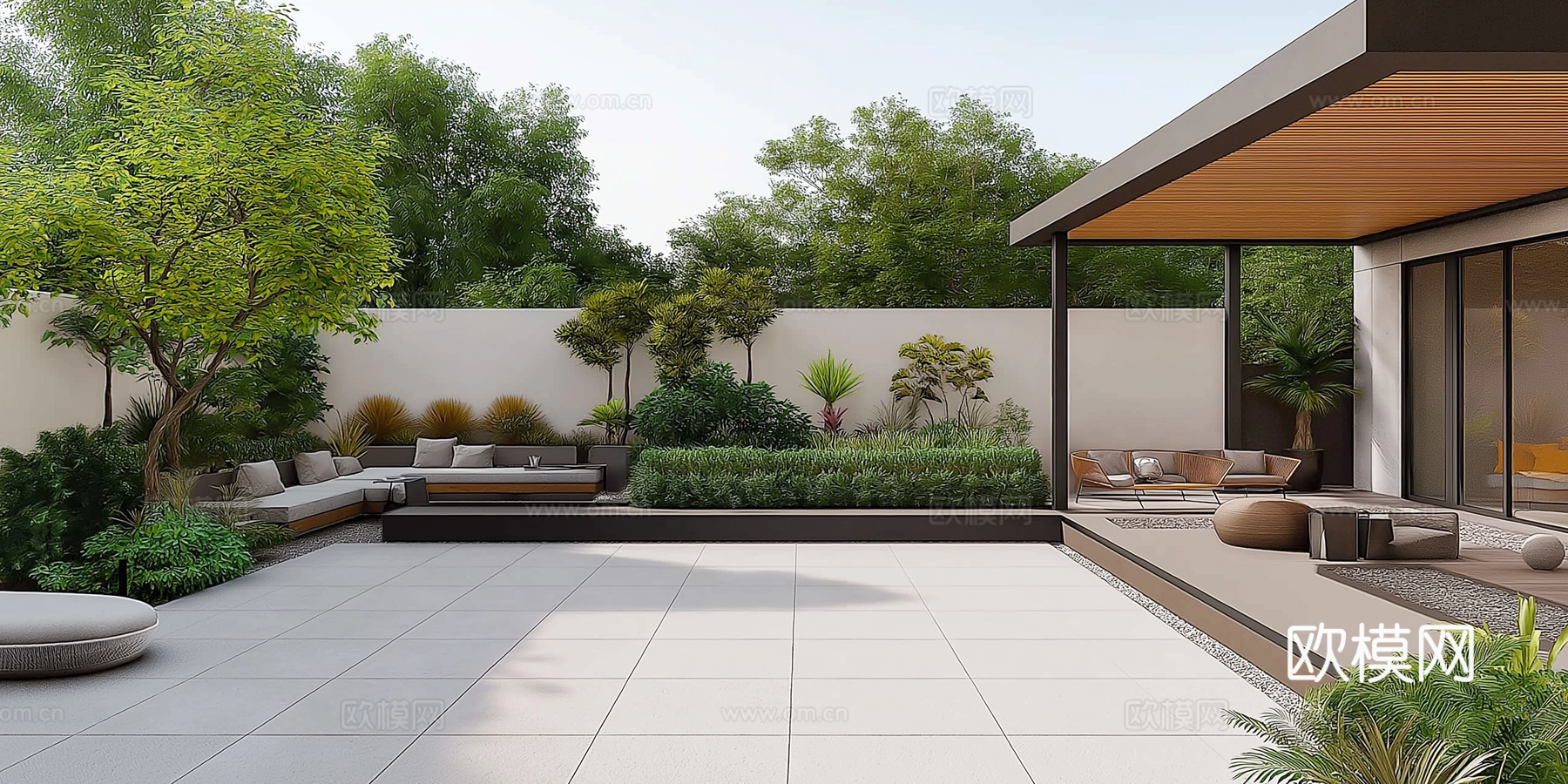 高清景观园林院子贴图下载