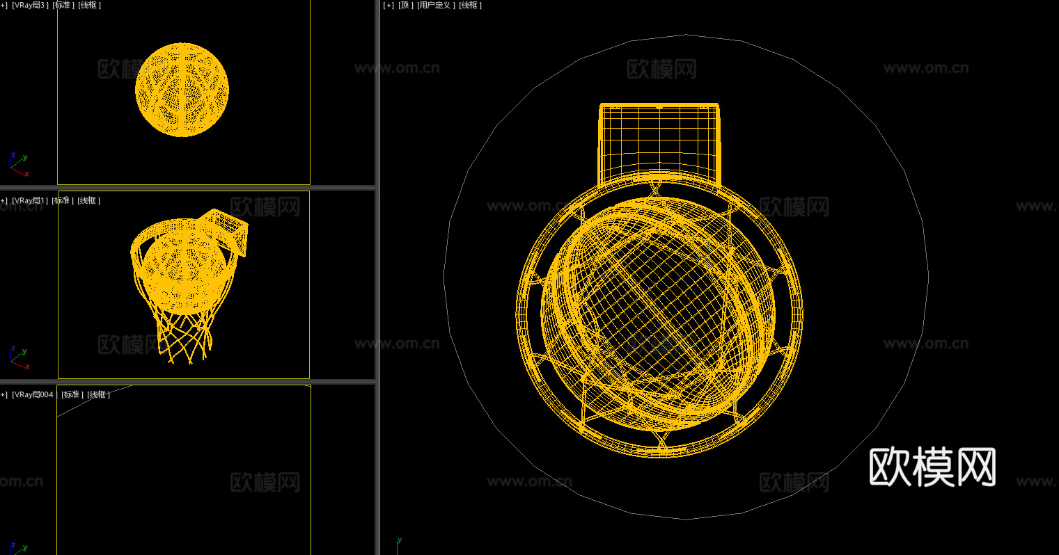 篮球 篮球网 篮球框3d模型