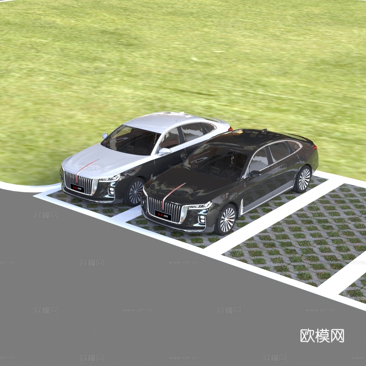 红旗汽车 油车 汽车 国产车 机动车3d模型