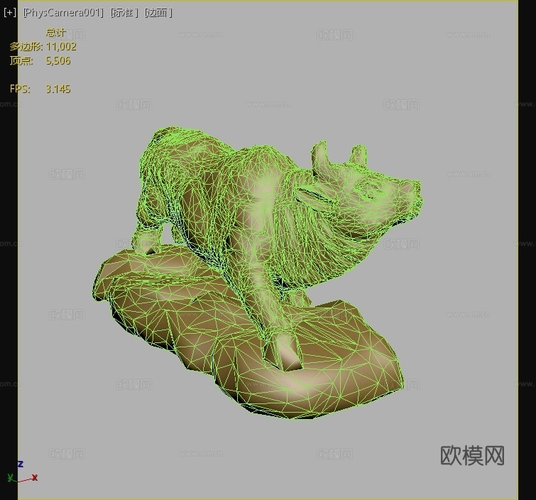 泥塑 雕塑 十二生肖 牛摆件 雕刻3d模型