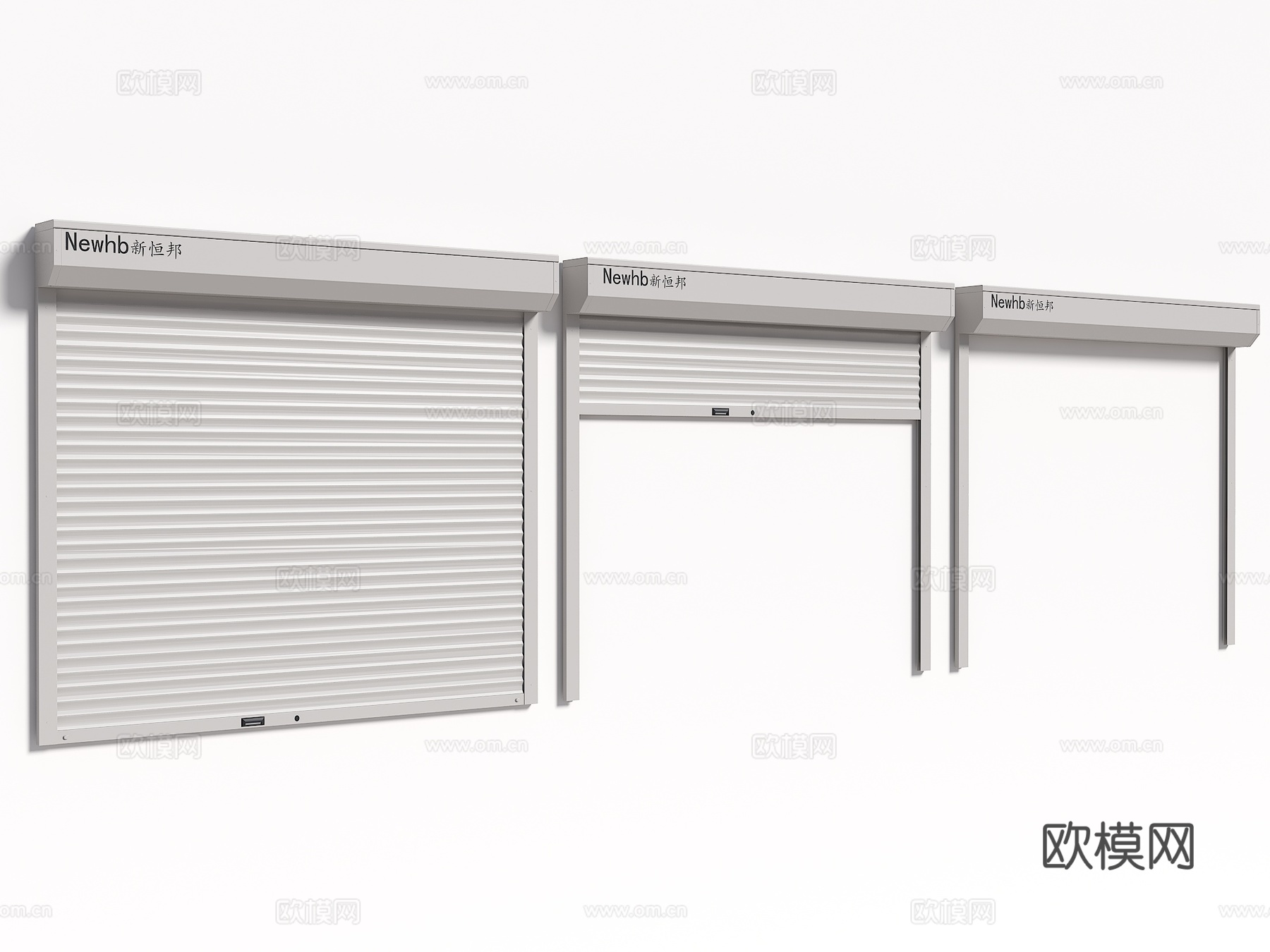 现代卷帘门 卷闸门 车库门 厂库门3d模型
