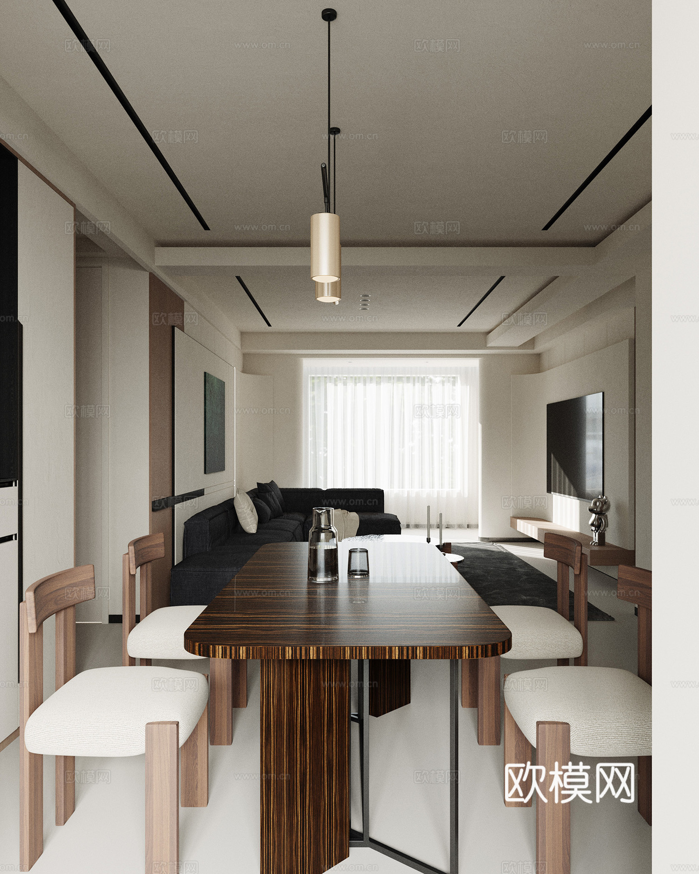 意式客餐厅3d模型下载