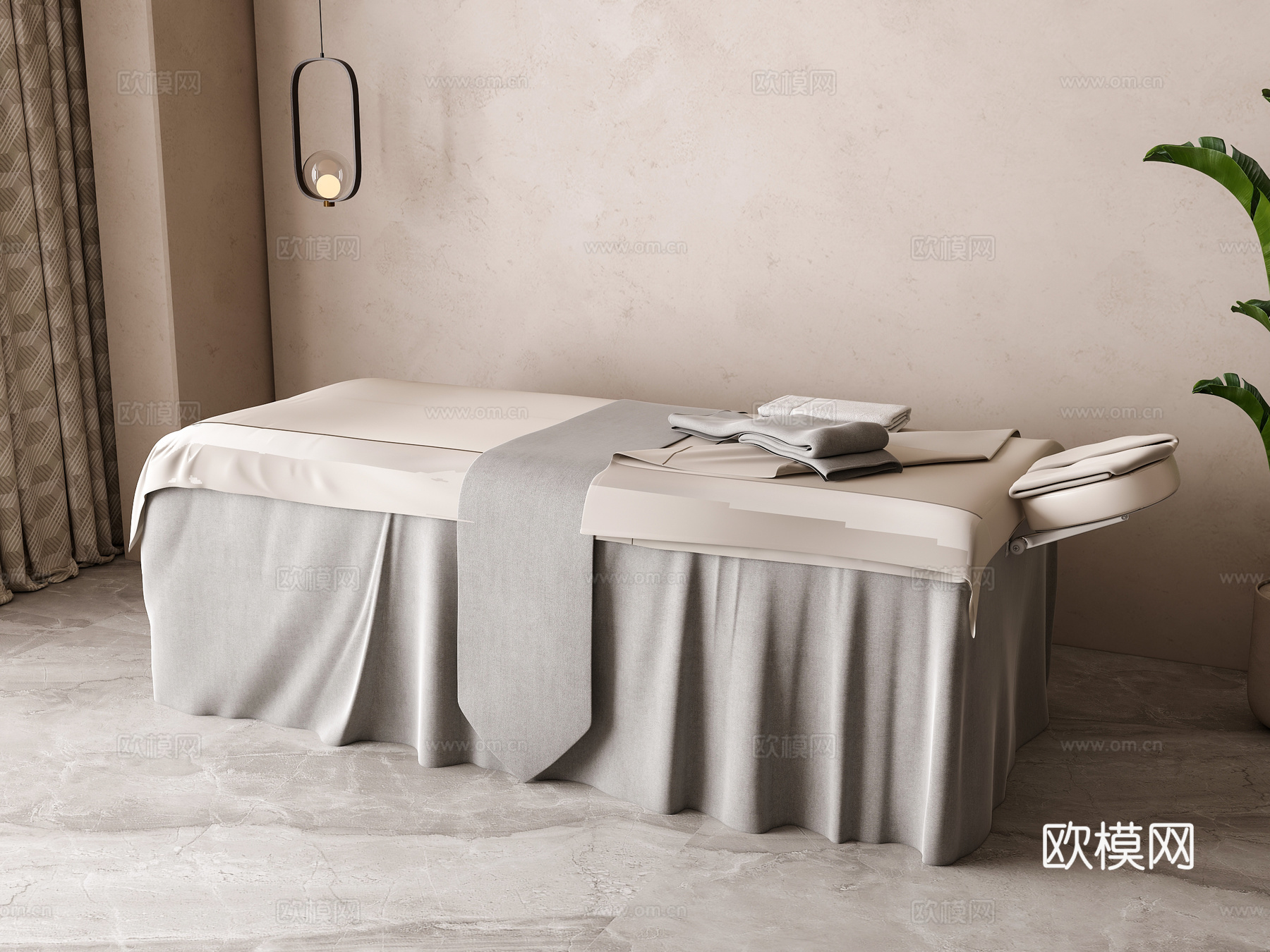 现代按摩床3d模型下载