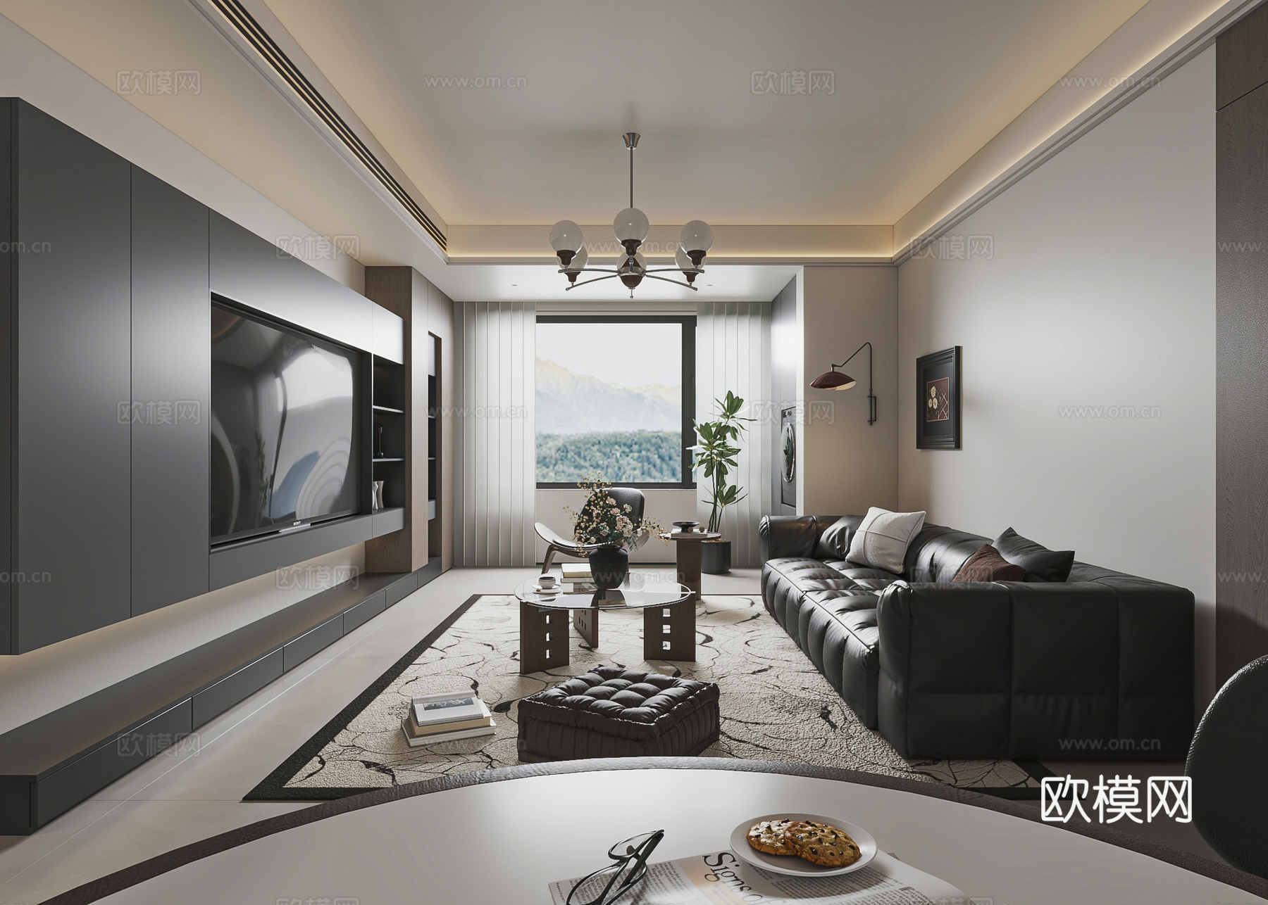 意式客餐厅su模型