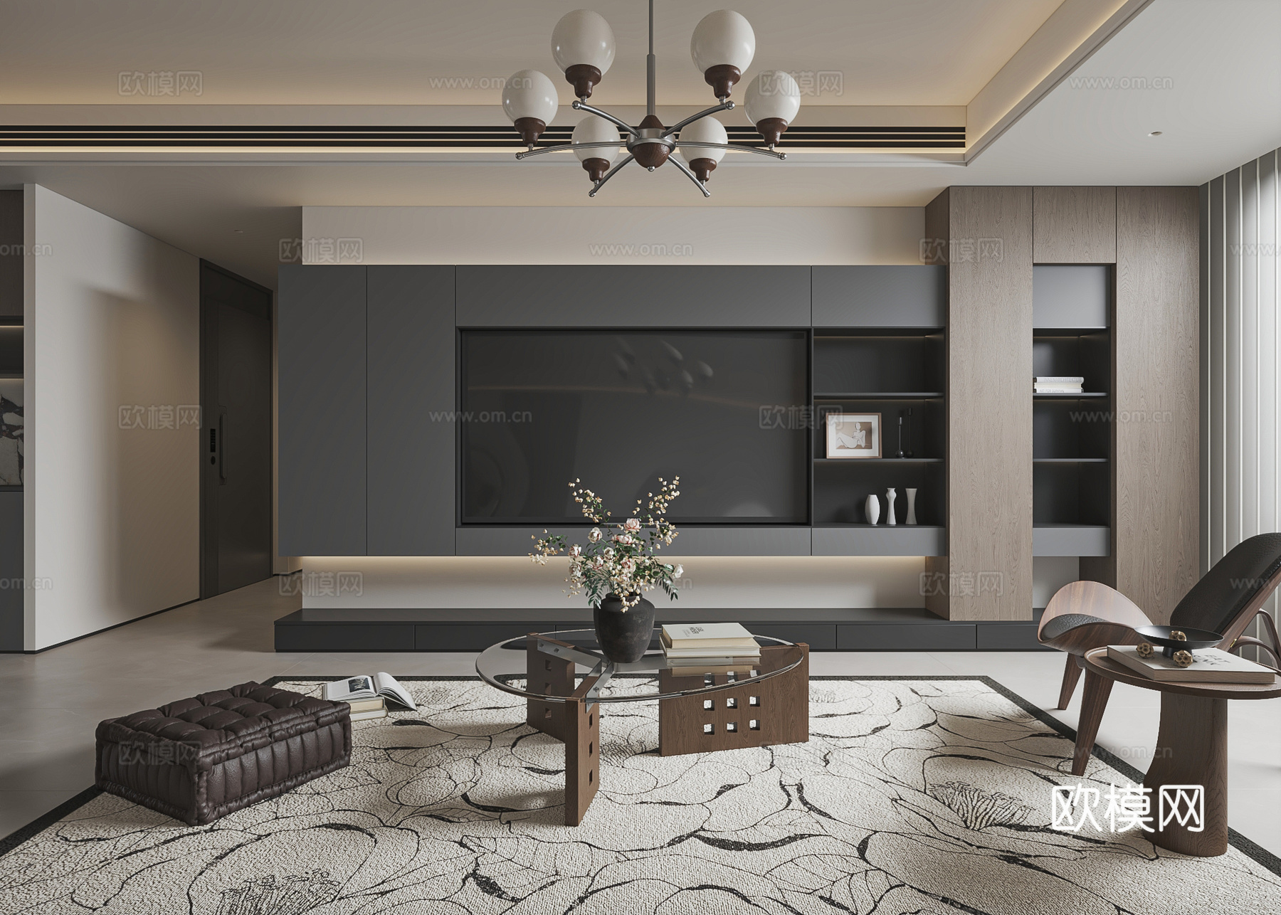 意式客餐厅su模型