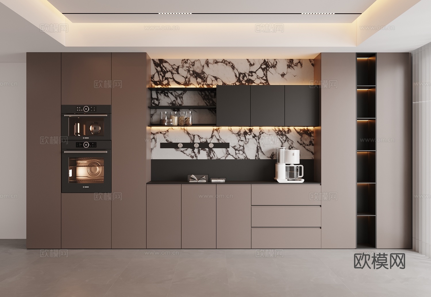 意式餐边柜su模型