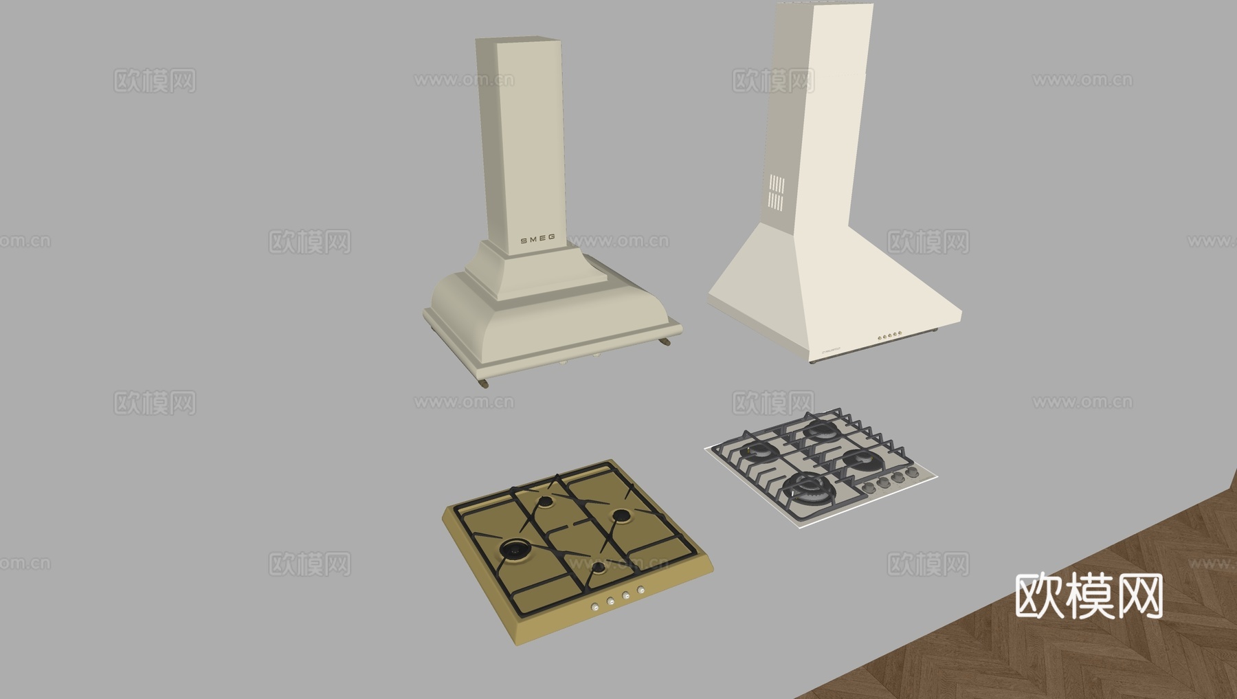意大利壁挂油烟机su模型下载（渲染图1）