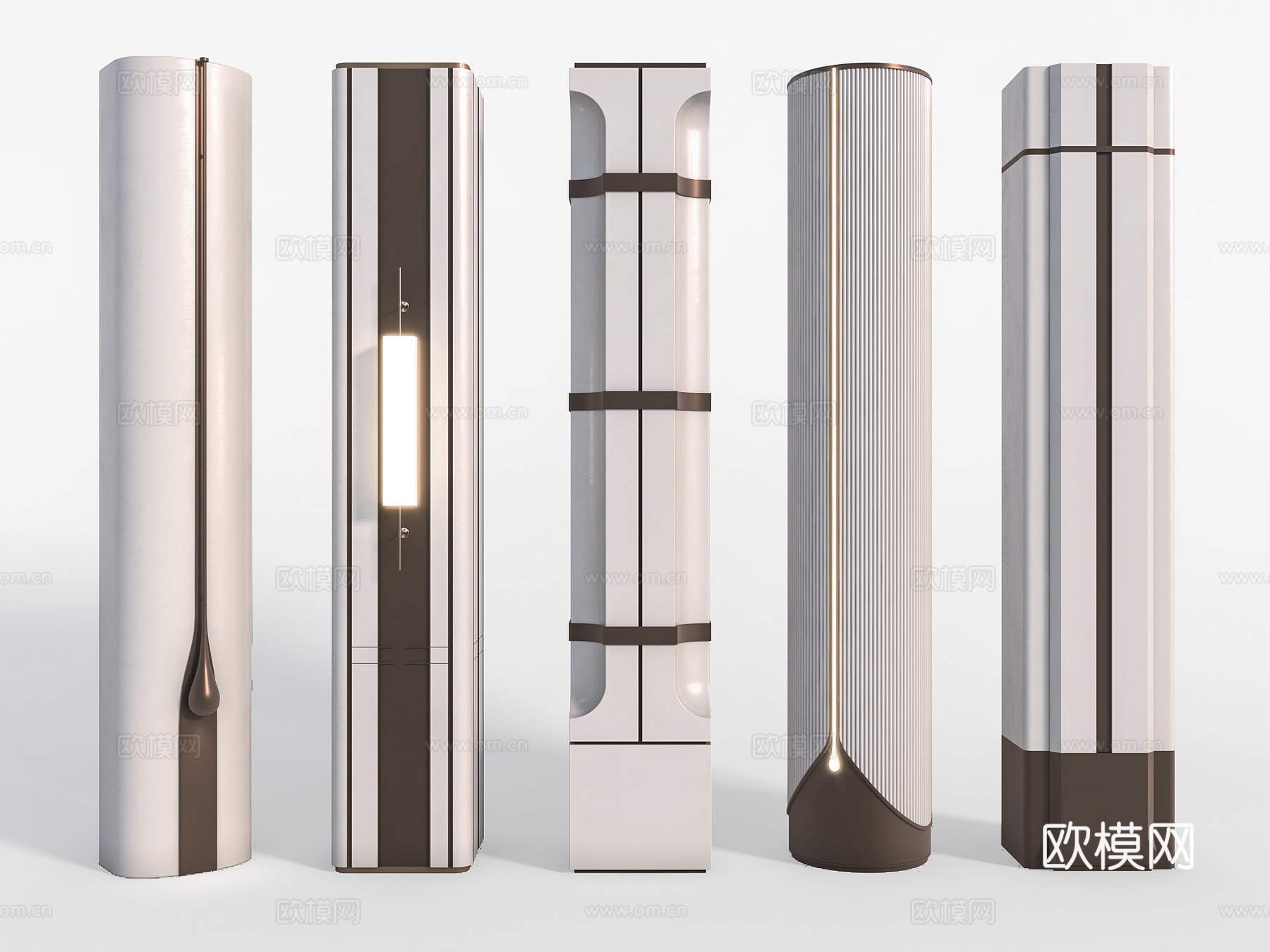 现代装饰柱 柱子 建筑柱子su模型下载（渲染图2）