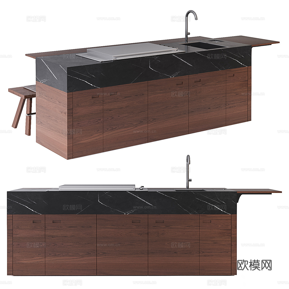 中岛台 吧台3d模型下载