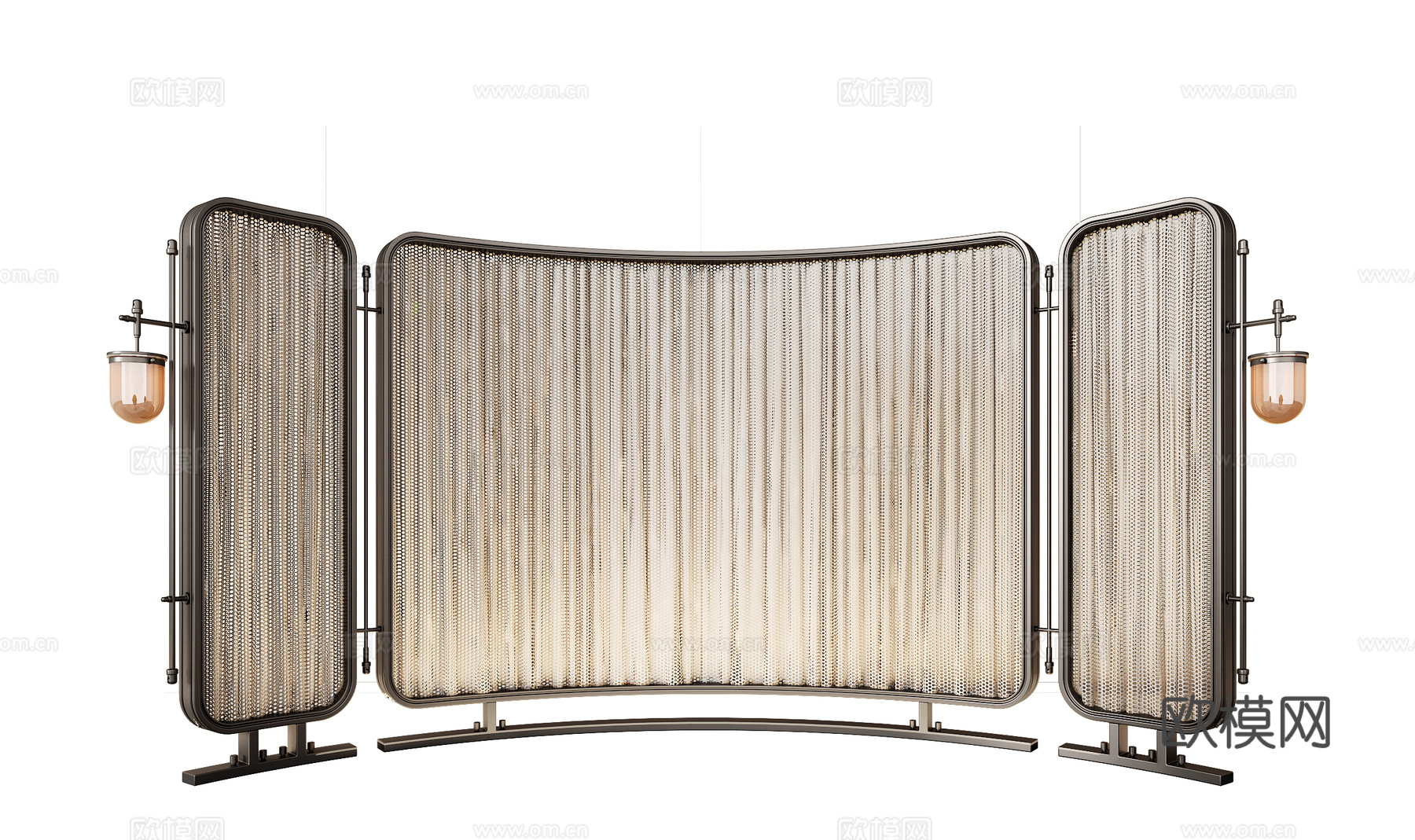 米洛提 玻璃屏风3d模型下载