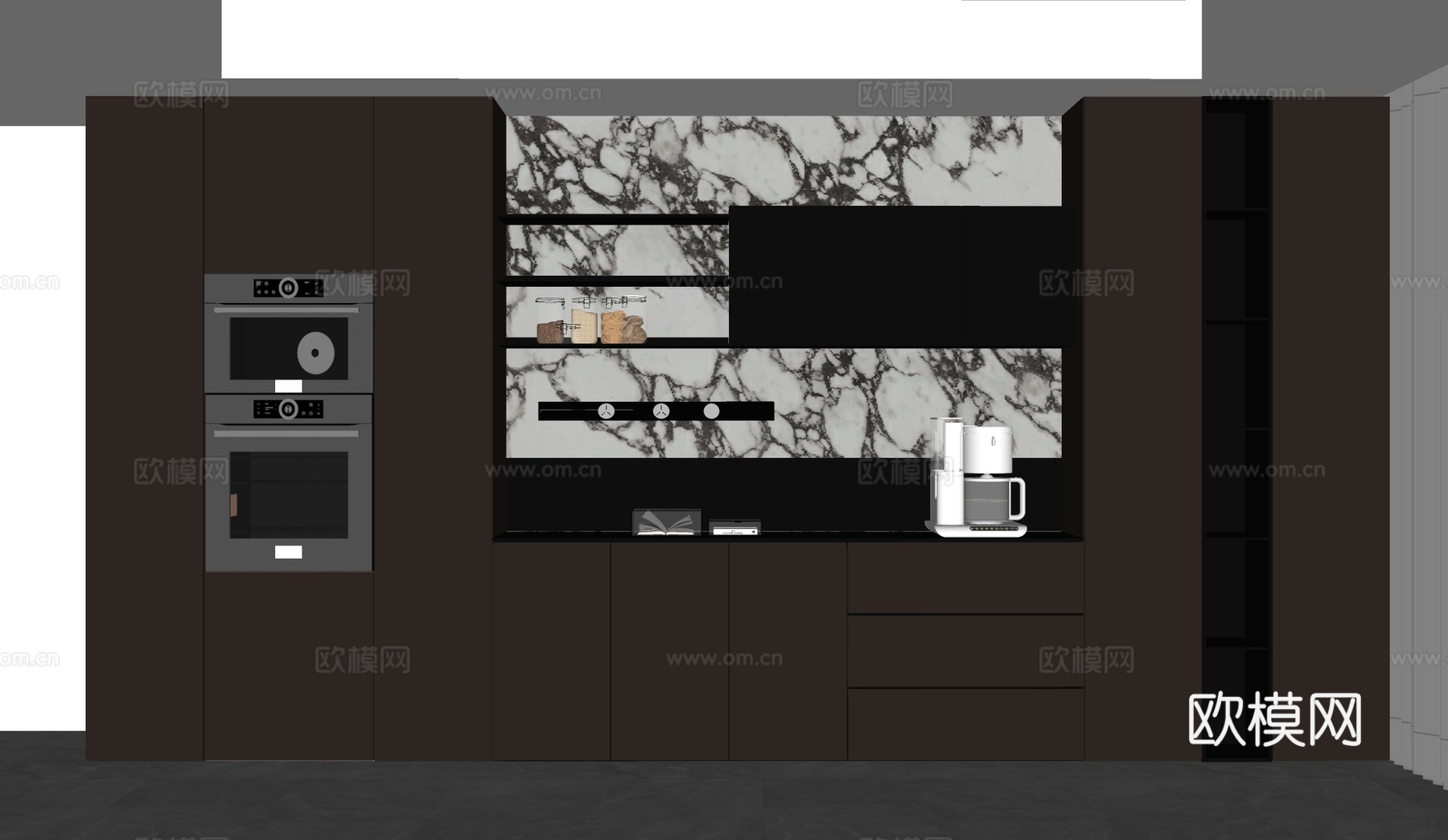 意式餐边柜su模型