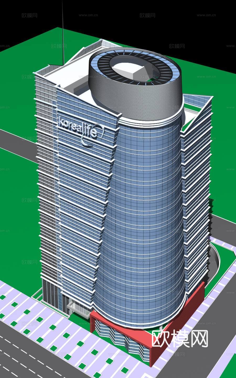 多层公建 高层办公楼外观免费3d模型