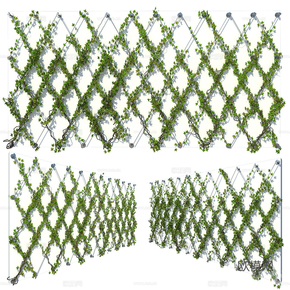 植物墙 围栏3d模型