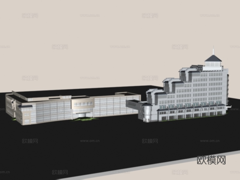 多层建筑 办公楼外观免费3d模型