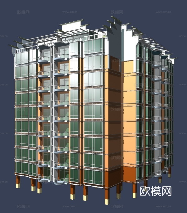 办公楼外观免费3d模型