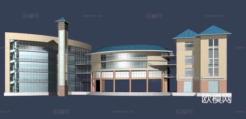 办公楼外观免费3d模型