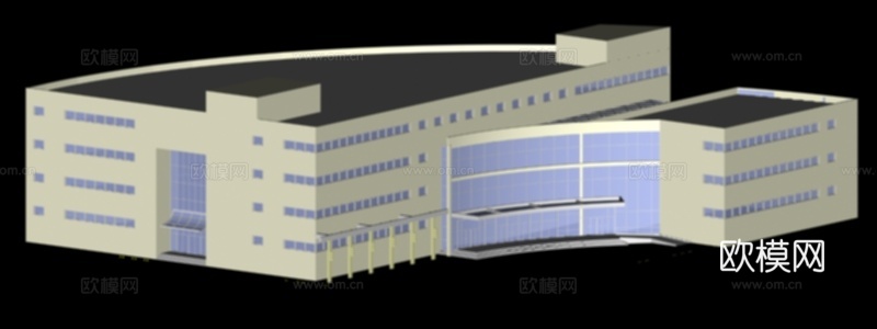 多层公建 办公楼外观免费3d模型