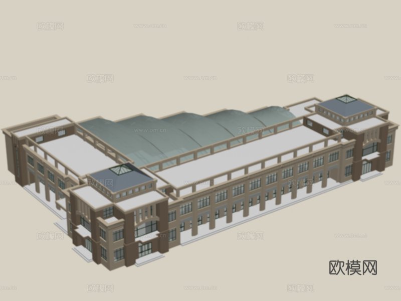 多层公建 办公楼外观免费3d模型