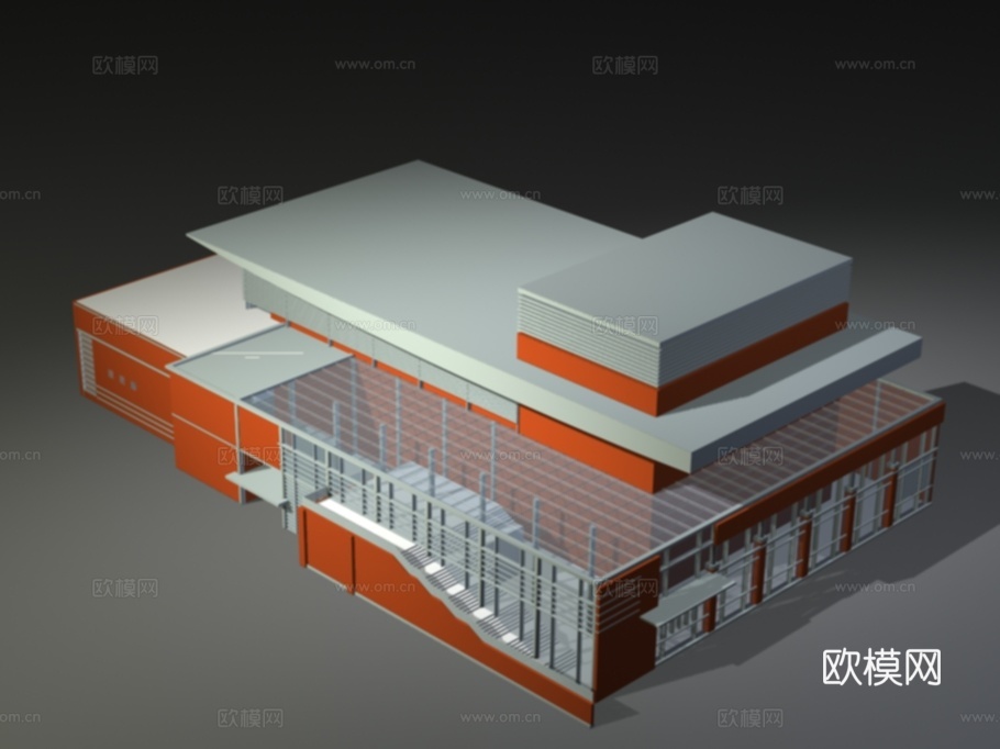 多层公建外观免费3d模型