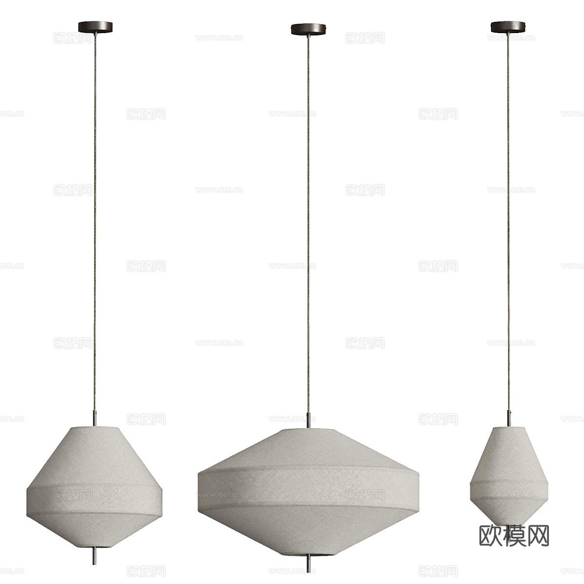 侘寂艺术吊灯3d模型