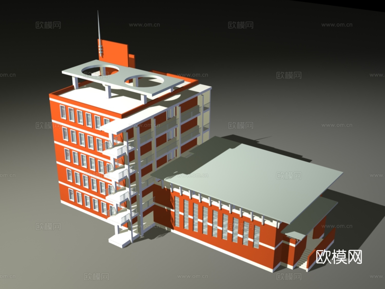 多层公建外观免费3d模型