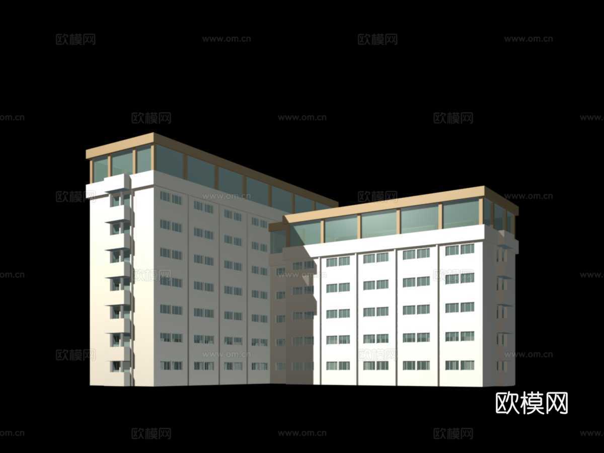 杭州望湖宾馆外观免费3d模型