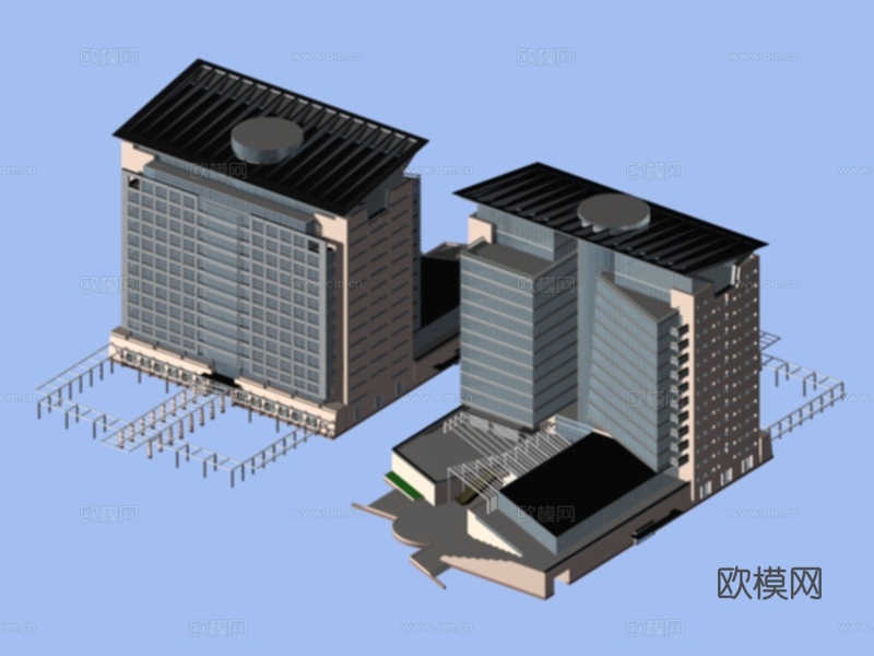 多层公建 办公楼 单体建筑免费3d模型