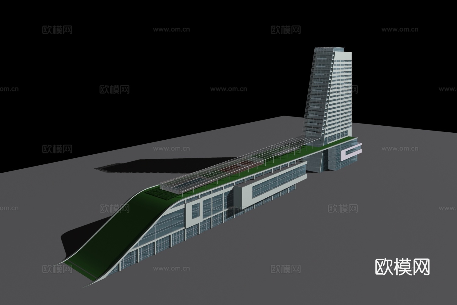 多层公建 办公楼外观免费3d模型