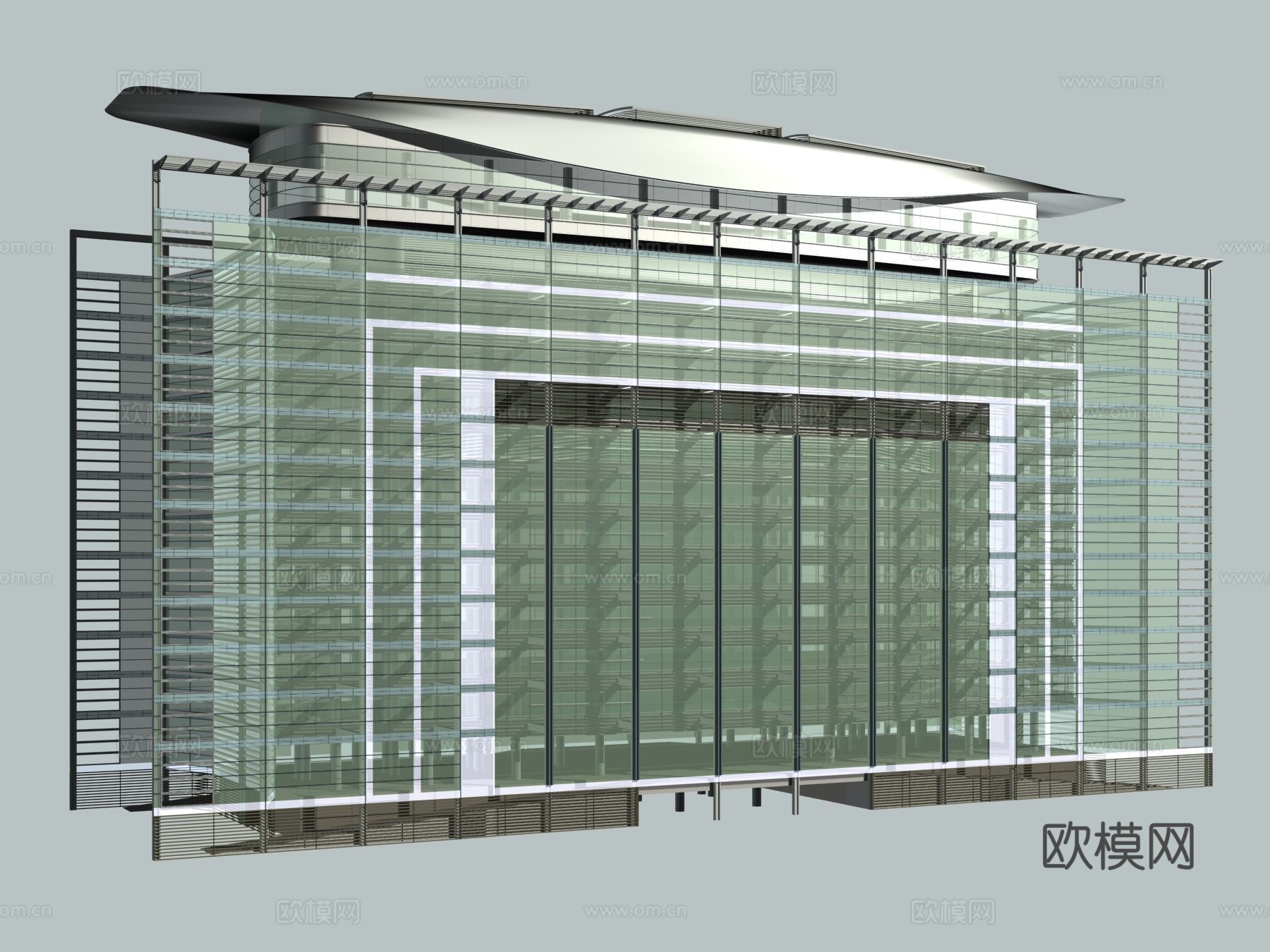 多层公共建筑外观免费3d模型