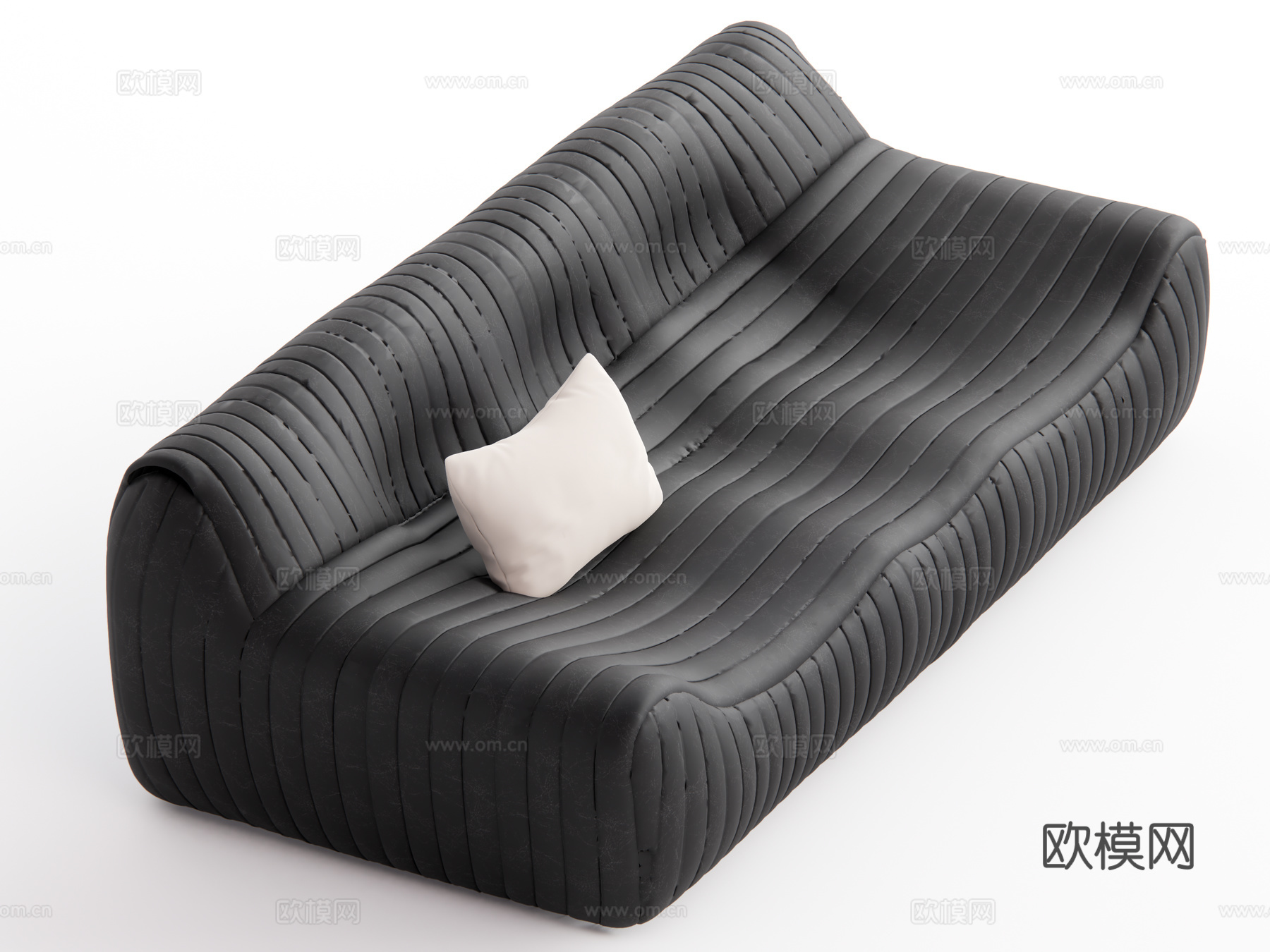 中古风多人沙发su模型下载（渲染图2）