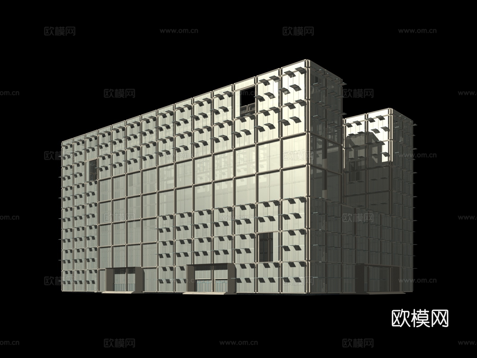 多层公共建筑外观免费3d模型