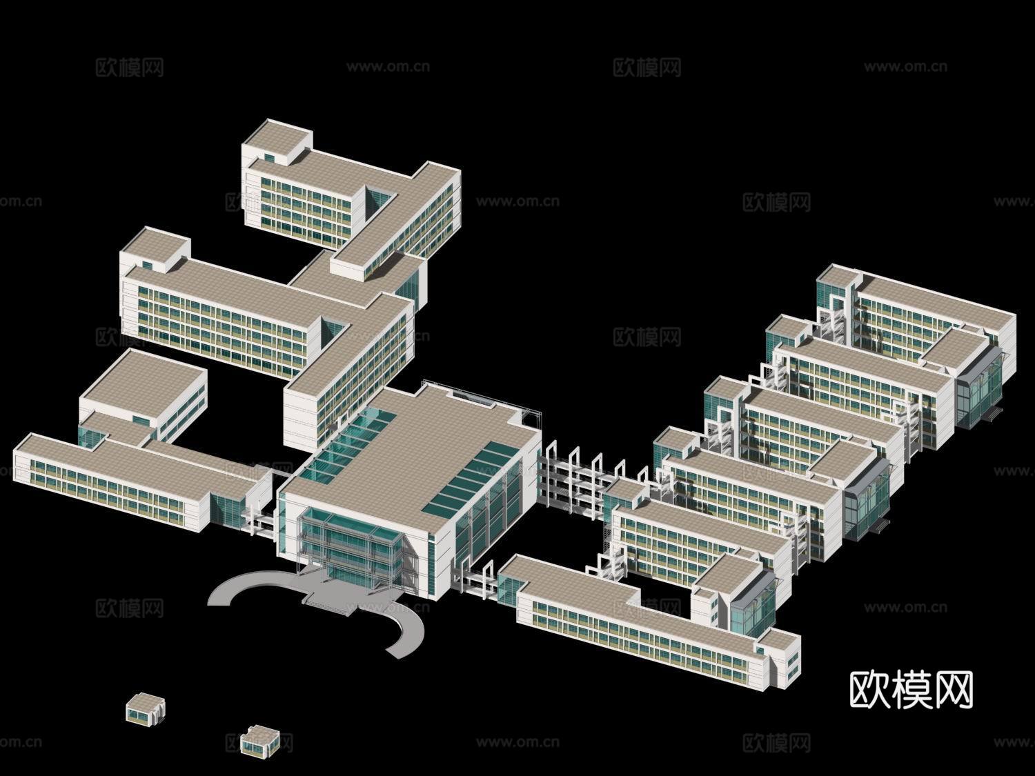 多层公建 办公楼免费3d模型