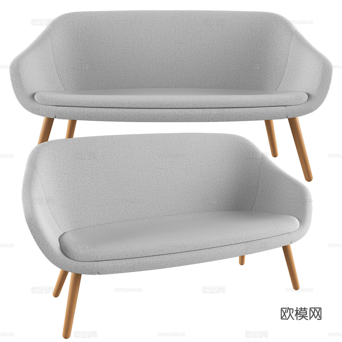 双人沙发3d模型下载