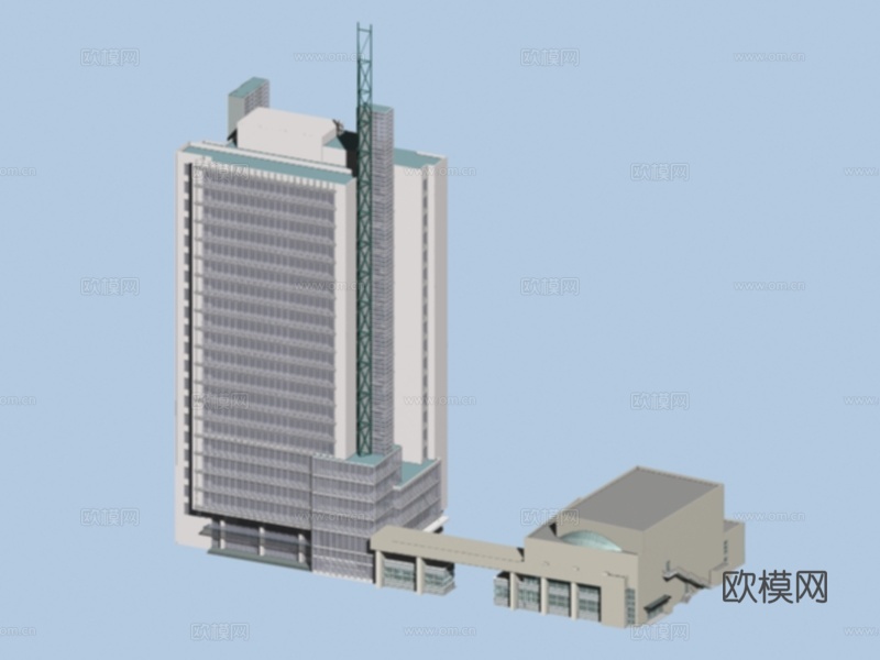 高层办公楼外观免费3d模型