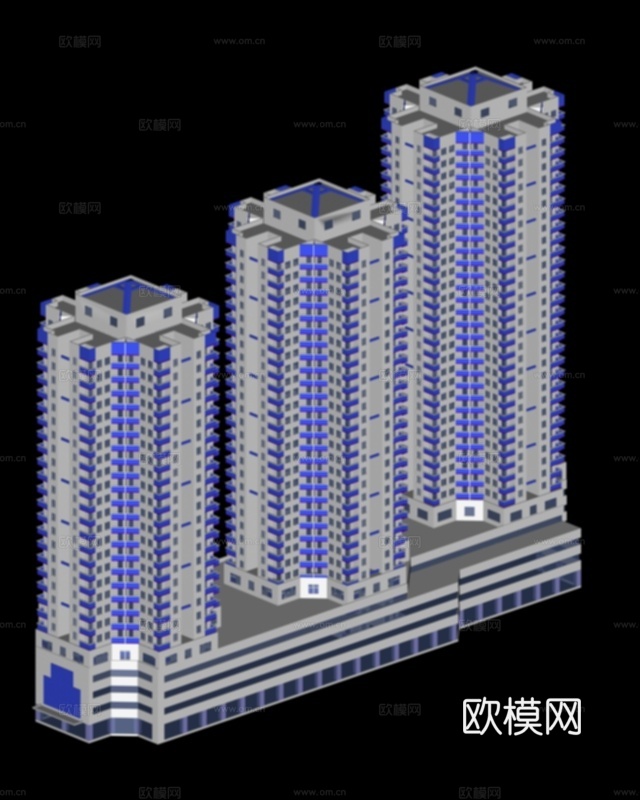 办公楼 综合楼外观3d模型