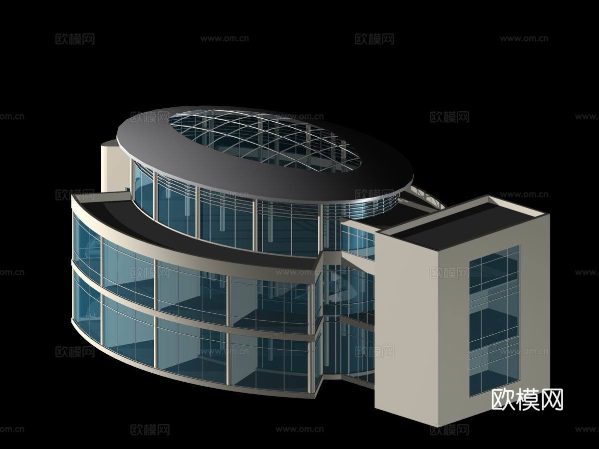 圆形公共建筑外观免费3d模型